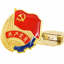 党徽胸章 别针/蝴蝶扣 标准党员党徽 胸章别针党员胸章 新款蓝边党徽