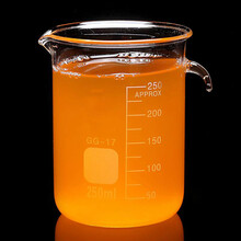 【坚弓】溢水杯 玻璃溢水杯 带嘴烧杯 化学实验器材器皿 玻璃仪器250