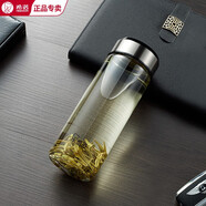 希諾（HEENOOR） 玻璃杯大容量加厚耐熱帶蓋辦公男茶杯防漏商超同款夏季單層杯子
