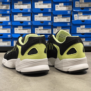 阿迪達斯（adidas）三葉草男鞋跑步鞋2025秋季新款緩震跑步鞋運動(dòng)休閑舒適透氣慢跑鞋 EE5317黑色熒光黃 40.5 (250mm)