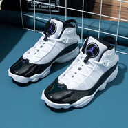 耐克（NIKE）AJ六冠王男鞋Air Jordan 6 Rings AJ6休閑籃球鞋緩震運(yùn)動(dòng)休閑鞋 322992-104黑白 40