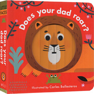 英文原版Little faces：Does You Dad Roar你爸爸怒吼嗎  機關(guān)操作玩具