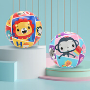 費雪（Fisher-Price）兒童玩具球 拍拍球彩印球10cm(獅子+猴子)2個裝生日禮物禮品