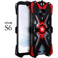 龍豈 vivoS6手機(jī)殼金屬邊框 vivo s5全包保護(hù)套S7防摔鋼鐵俠S1Pro個(gè)性定制潮Y91 vivo S6-火神-黑紅