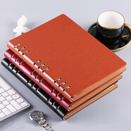 申士 SHEN SHI B5商務(wù)活頁(yè)筆記本子 簡(jiǎn)約可拆卸9孔內芯 學(xué)生辦公記事本可定制95張1本14816棕黃