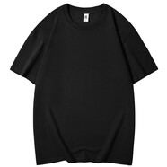 極軒（JIXUAN）純棉餐飲工作服短袖定制T恤 夏季燒烤火鍋店服務(wù)員工裝訂做印字 經(jīng)典黑 L