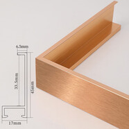萬(wàn)晶 鋁合金油畫(huà)框裝裱外框數字油畫(huà)簡(jiǎn)約畫(huà)布丙烯畫(huà)框窄邊裱框金屬邊框 香檳金【發(fā)邊條】 內徑：30*40厘米