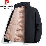 皮爾卡丹軟糯糯奧利絨外套女秋冬加絨加厚搖粒絨衛(wèi)衣立領(lǐng)夾克羊羔絨內(nèi)膽男 男款黑色 XL