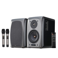 菲歌（FAIKE）CHA610藍(lán)牙光纖同軸音響 電腦電視有源HiFi音箱對(duì)箱 家庭影院電視書(shū)架多媒體卡拉OK音響無(wú)線麥克風(fēng) CHA610黑色 標(biāo)配