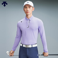 DESCENTEGOLF 迪桑特高爾夫FIELD系列男士長(cháng)袖POLO衫 PP-淡紫色 L (175/96A)