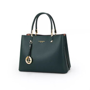 稻草人2024新款包包女包手提包牛皮大氣中年女士單肩包時(shí)尚牛皮包媽媽包 271059-1G墨綠色