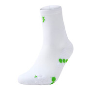 361°2024年冬季新款中性跑步中襪 白色 M