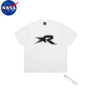 RASSNASAWASSUP聯(lián)名重磅新款印花短袖R星T恤夏季男女寬松圓領(lǐng)上衣情侶 白 L(100-120斤)