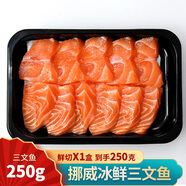 怡鮮來(lái)冰鮮三文魚(yú)刺身中段 大西洋鮭魚(yú) 新鮮生魚(yú)片刺身拼盤(pán)套餐壽司料理 挪威三文魚(yú) 250g