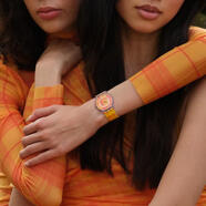 斯沃琪（Swatch）瑞士手表 原創(chuàng  )系列34MM大秀藝術(shù)家聯(lián)名款SS08Z105 Pink os