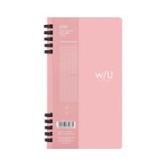 仲林（Nakabayashi）WU筆記本全紙質(zhì)方格線(xiàn)圈本螺旋本學(xué)生a5思維導圖筆記本簡(jiǎn)約高顏值 粉紅色COC-WU-SA501-2