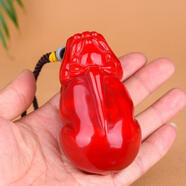 貴如玉南紅手把件南紅瑪瑙招財貔貅手把件精雕滿(mǎn)肉霸王貔貅把玩件玉麒麟 默認