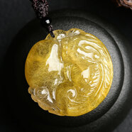 宮妃金發(fā)晶貔貅吊墜鈦晶發(fā)晶男女飾品禮物項(xiàng)鏈水晶貔恘有求必應(yīng)
