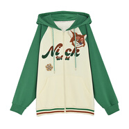 森女部落朱迪尼克城市輕戶(hù)外美式風(fēng)街頭衛衣無(wú)性別外套春秋款2023早春 綠色（單件） M