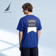 諾帝卡（NAUTICA）商場男裝夏季款膚透氣休閑短袖圓領(lǐng)T恤男TS3210 寶藍40p232 s
