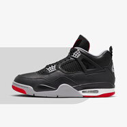 NIKE耐克Air Jordan 4 Retro AJ4黑紅 2024版 男子復(fù)古休閑籃球鞋 FV5029-006 41