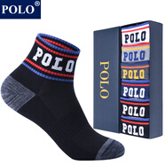 POLO襪子男網(wǎng)眼透氣中筒襪6雙裝 夏季薄款中部收緊防滑籃球襪棉襪 五色六雙【型號(hào)3359】 6雙 39-44碼鞋合適