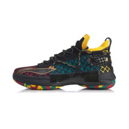 李寧（LI-NING）籃球鞋空襲閃擊6男子中幫減震回彈防滑高幫實(shí)戰(zhàn)運(yùn)動鞋 焰紅/標(biāo)準(zhǔn)白/標(biāo)準(zhǔn)黑ABAQ001-8 39