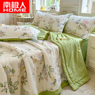 南極人（home）2024小清新夏涼被夏被四件套學(xué)生泡泡棉薄被子單雙人空調(diào)被可機(jī)洗 俏佳人【泡泡棉親膚可機(jī)洗】 150*200cm夏被四件套