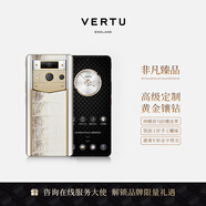 VERTU威圖緯圖官方奢品手機 METAVERTU高奢定制款全新旗艦AI智能體奢品手機智能5G高端商務(wù)全面屏直屏 【定金】白陶白色-黃金平紋鑲鉆邊框款喜馬拉雅鱷魚(yú)皮 12+512GB