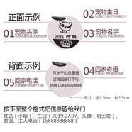 SKEINS（配鈴鐺）刻字防丟失吊牌黃銅鈴鐺貓咪項圈泰迪狗狗項圈銅鈴鐺脖圈寵物鈴鐺可調(diào)節(jié)鈴鐺頸圈 單個鋼色刻字貓牌（配紅繩一根）