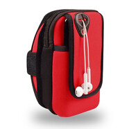 曼卓 運動(dòng)臂包手機跑步臂包袋男女手腕包通用iphoneX蘋(píng)果7/8P華為榮耀P30三星魅族小米9一加 中國紅(大號通用6英寸以下手機)