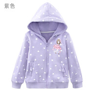 多妙屋女童外套春秋兒童純棉衛衣2025新款中大童棒球服上衣女孩洋氣童裝 紫色 130cm（參考身高125-135）