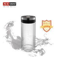 思寶旗艦東方之珠1/2號雙層玻璃杯辦公杯車(chē)載便攜直身杯商務(wù)精美禮盒高硼硅茶水杯男女士密封水杯子商務(wù) 東方之珠辦公杯（帶手柄）-360ml（無(wú)茶隔）