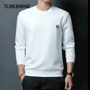 TLME & MINE 輕奢高端品牌 衛衣男秋冬季套頭男圓領(lǐng)長(cháng)袖外套運動(dòng)潮流休閑舒適 白小標 XL （建議120-140斤）