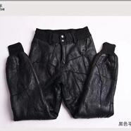 雪衣王特戰(zhàn)保暖防寒皮褲羊剪絨皮毛一體皮褲真皮男女士羊皮高腰棉褲褲子 黑色拉鏈 L_125-140斤左右