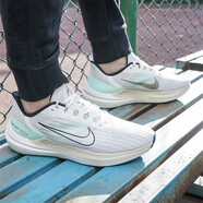 耐克（NIKE）AIR WINFLO 9 男女氣墊 防滑耐磨緩震休閑運動透氣低幫跑步鞋 DV9121-011白綠 39