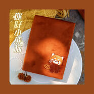 真我 絨絨小熊貓 原創(chuàng)設(shè)計(jì)手工布書衣套裝A5A6手帳本記事本封套文 【定頁】你好小熊貓 方格頁,A5