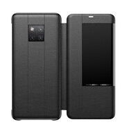 HUAWEI華為Mate20 RS保時捷手機(jī)殼甲度mate20rs限量版設(shè)計智能視窗翻蓋保護(hù)套真皮套 Mate20 RS保時捷：經(jīng)典黑