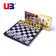 UB友邦磁性折疊國際象棋金銀中號3810A