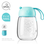 OPUS小Q單層耐熱玻璃杯女韓版清新可愛(ài)家用喝水杯子便攜耐熱320ml 夢(mèng)幻藍(lán)320ml 送粉色水杯蓋子 0個(gè)