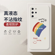 三星GalaxyS20FE手機(jī)殼S20+保護(hù)套直邊全包硅膠殼超薄裸機(jī)手感防護(hù)套磨砂情侶款 三星Galaxy~S20+~白-Z28