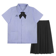 拉曼咔泰國校服娜諾泰式禁忌女孩jk襯衫制服日系高中學生畢業(yè)季班服套裝 女泰國襯衫短袖+黑松緊腰中裙+ M （建議90~99斤）