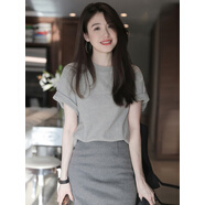 小紅書推薦歐洲站夏季女裝2025新款搭配衣服減齡套裝裙職場輕熟風 灰色 L