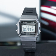 卡西歐（CASIO）男女學(xué)生ins風(fēng)復(fù)古小方塊兒童表F-91WC-2A/4A/4A2 1B 7A 9A電子表 F-91WM-1B 【附加貼膜】