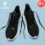 喬丹（QIAODAN）運(yùn)動(dòng)鞋男鞋夏季新款網(wǎng)面透氣跑步鞋黑色休閑跑鞋 黑色/喬丹白【網(wǎng)面透氣】 39