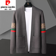 皮爾卡丹（pierre cardin）2025春秋新款針織開(kāi)衫毛衣男外套秋季韓版薄款線(xiàn)衫休閑針織衫外套 WE-8976深灰色開(kāi)衫毛衣 4XL 190165-180斤