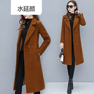 絲瀟昵大衣女子冬裝呢子中長(zhǎng)款大衣尼子大衣秋冬季外套女風(fēng)衣韓版毛 焦糖色 XL