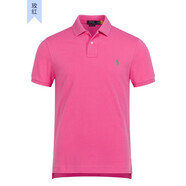 POLO SPORT美國保羅短袖t恤夏季純棉商務(wù)休閑刺繡小馬標上衣polo衫寬松t恤 玫紅 玫紅 L (建議150-170斤)