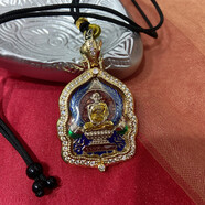 淘吻 泰國佛牌吊墜 龍婆瑞自身像牌鑲鉆殼瑞爺十億自身男女通用 金色吊墜+吊墜繩