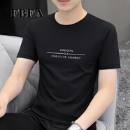 FBFA 香港潮牌2025新款短袖t恤男潮流夏季打底衫男士衣服夏裝時(shí)尚百搭 2143黑色 L 建議：115-130斤